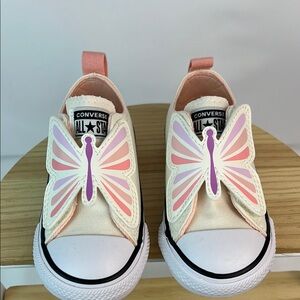 Converse Kids' Butterfly Sneakers - Pink and White